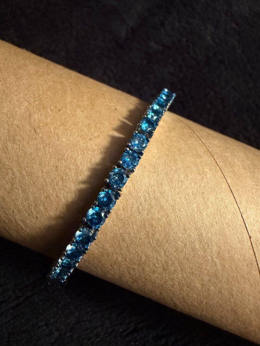 Light Blue Round Tennis Bracelet